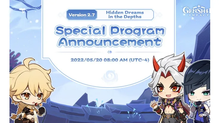 Genshin Impact revela Programa Especial da Versão 2.7