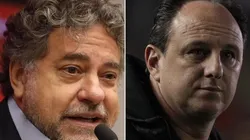 Fotos: Reprodução/SPFC TV e Rubens Chiri/Saopaulofc.net/Divulgação - Casares e Ceni: presidente e técnico já conversaram sobre vendas de jogadores