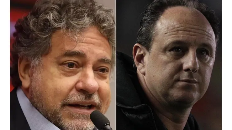 Fotos: Reprodução/SPFC TV e Rubens Chiri/Saopaulofc.net/Divulgação - Casares e Ceni: presidente e técnico já conversaram sobre vendas de jogadores