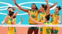 Seleção brasileira de vôlei nos Jogos olímpicos de Tóquio. (Getty Images)