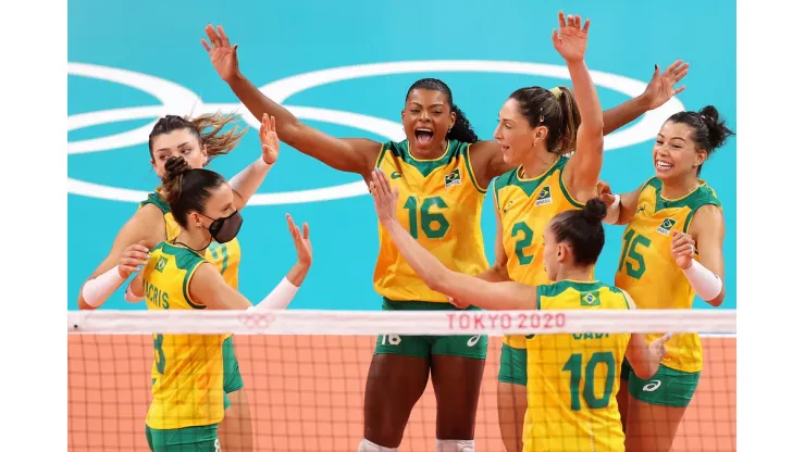 Seleção brasileira de vôlei nos Jogos olímpicos de Tóquio. (Getty Images)