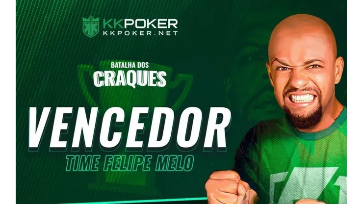 Time Felipe Melo venceu o de Rodrigo Caio em desafio de poker (Foto: Divulgação)
