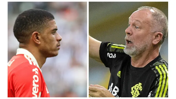 Fotos: Fernando Moreno e Thiago Ribeiro/AGIF - Mano comentou sobre novo posicionamento de Taison no Inter quando retornar