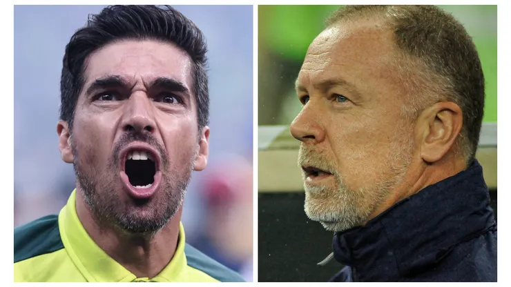 Fotos: Ettore Chiereguini e Allan Carvalho/AGIF - Abel foi citado em coletiva de Mano nesta 6ª sobre jeito reclamão em campo