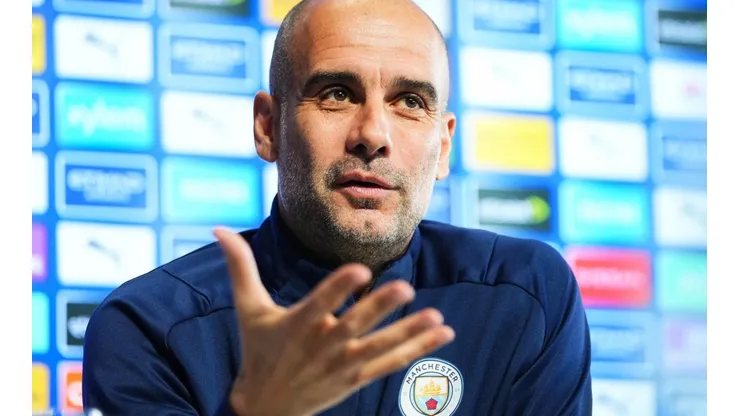 Getty Images / Matt McNulty - Manchester City / Colaborador - Pep Guardiola em entrevista.