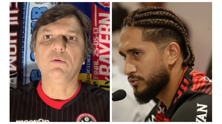Fotos: Reprodução/Youtube e Gilvan de Souza/CRF - Mauro Cezar questiona ausência de Pablo no banco do Flamengo em clássico contra Botafogo
