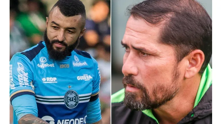 Fotos: Robson Mafra/AGIF e Gabriel Machado/AGIF - Muralha e Morínigo: técnico do Coritiba avaliou erro cometido pelo goleiro