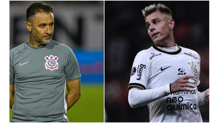 Fotos: (Marcos Zanutto/AGIF/Ettore Chiereguini/AGIF) - Róger Guedes já deixou claro a Vítor Pereira que se sente mais à vontade atuando na ponta esquerda do Corinthians