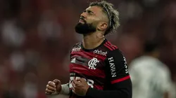 AGIF - Gabigol em partida contra Palmeiras.