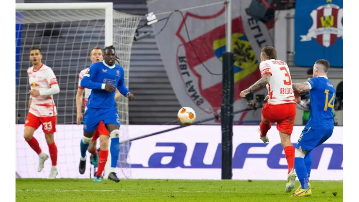 Golaço de Angeliño deu números finais ao jogo entre RB Leipzig e Rangers