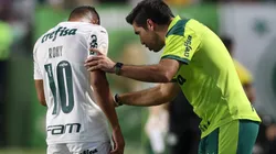 Foto: Cesar Greco - Abel se irritou com excesso de erros nas finalizações do Palmeiras diante do Emelec; Rony foi o pior no quesito, mesmo com gol marcado