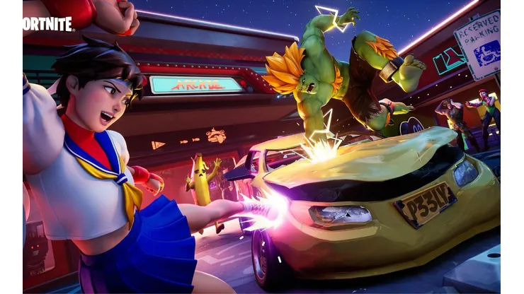 Fortnite receberá novas skins de Street Fighter com trajes do Blanka e da Sakura