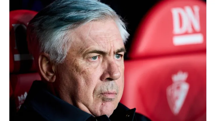 Foto: Juan Manuel Serrano Arce/Getty Images/Espanha - Ancelotti: tem dúvida na escalação do Real Madrid contra o City