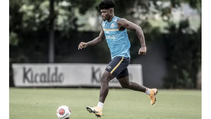 Eduardo Bauermann durante treino do Santos no CT Rei Pelé — Foto: Ivan Storti/Santos FC