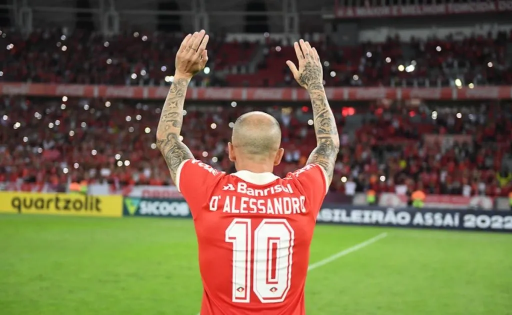 D’Alessandro em seu último jogo com a camisa do Internacional