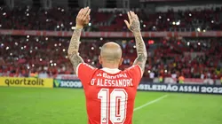 D'Alessandro em seu último jogo com a camisa do Internacional