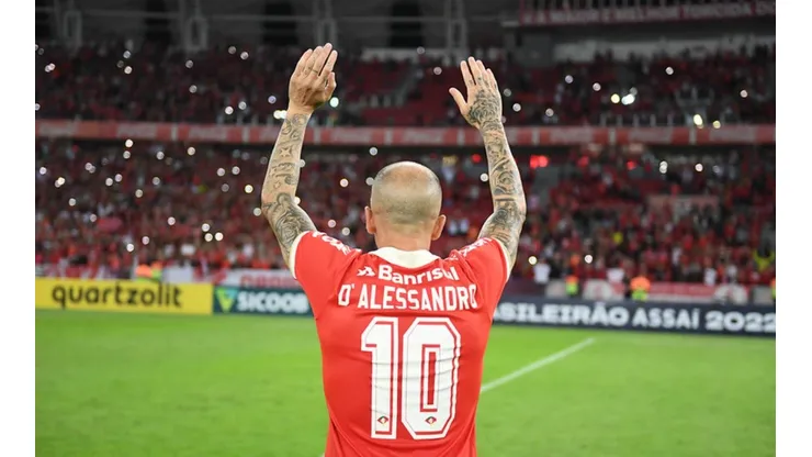 D'Alessandro em seu último jogo com a camisa do Internacional