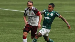 Alexandre Schneider/Getty Images/ Flamengo x Palmeiras, rivalidade alta nos últimos anos e confronto equilibrado.
