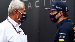 Bryn Lennon/Getty Images - Marko e Verstappen conversam durante GP