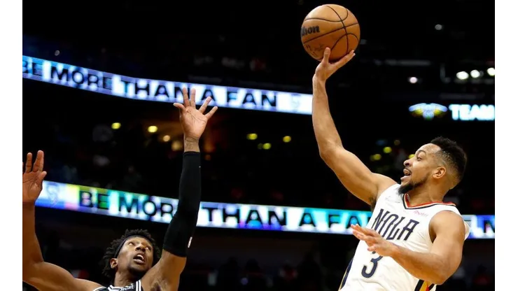 Sean Gardner/Getty Images/ Pelicans derrotam Spurs no NBA Play-In e avançam na briga pela última vaga nos playoffs.