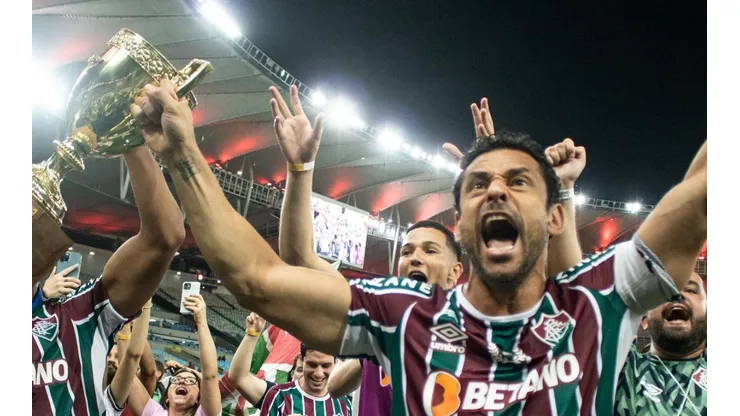 Foto: (Leonardo Brasil/Fluminense FC) - Fred reviveu a zoeira do título carioca após flagrar uma faixa enaltecendo o Fluminense no Fla-Flu