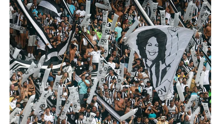 Botafogo x Corinthians: a torcida do clube carioca comemora a volta para a Série A (Foto: Vitor Silva/Botafogo)