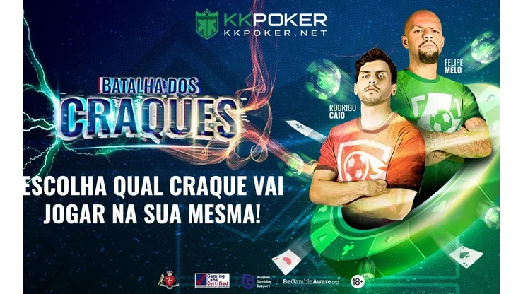 KKPoker lançou desafio envolvendo times de Felipe Melo e Rodrigo Caio (Foto: Divulgação KKPoker)