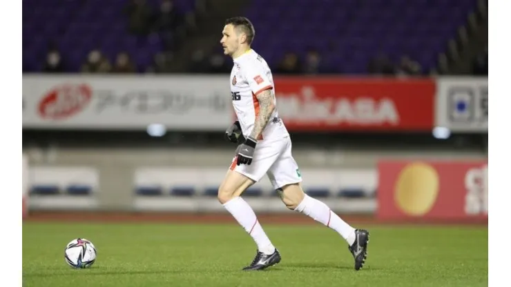 Foto: Nagoya Grampus | Tiago Pagnussat já atuou em sete partidas pelo Nagoya Grampus