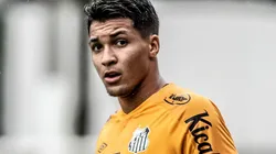 Foto: Ivan Storti/Santos FC/Divulgação - Marcos Leonardo: suspenso na Sul-Americana, jovem volta no Brasileirão
