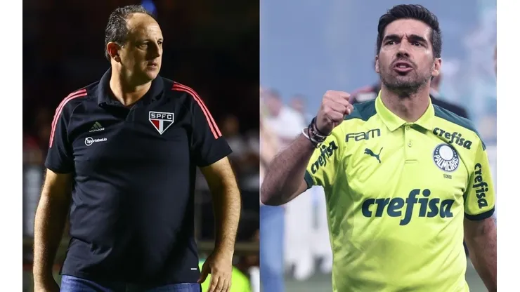 Foto Rogério Ceni: Marcello Zambrana/AGIF e Foto Abel Ferreira: Ettore Chiereguini/AGIF | Jornal português fica na bronca com seleção do Paulistão 2022