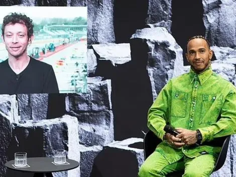 Valentino Rossi e Hamilton se encontram e inglês diz que MotoGP é mais "pesada" que Fórmula 1