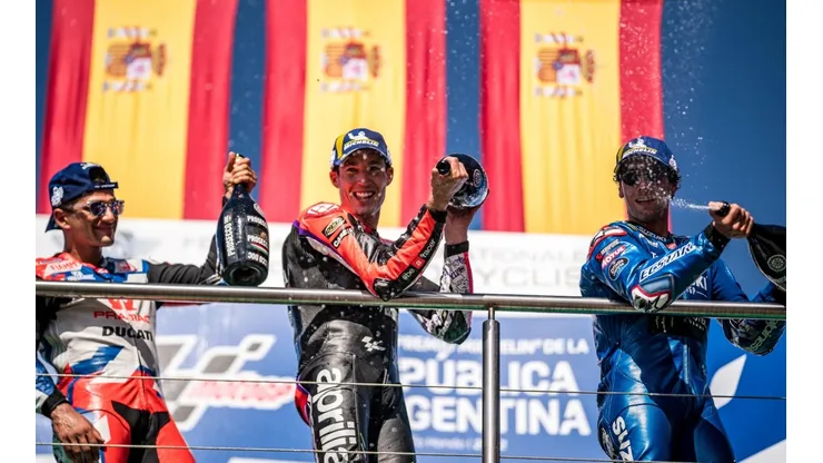 Steve Wobser/Getty Images - Pódio do GP da Argentina de MotoGP