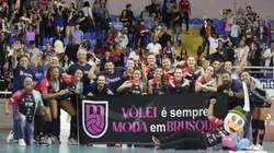 Sidney Silva/EsporteSC/ Brusque bate o Blumenau e consegue o acesso para a elite na Superliga Feminina de vôlei.