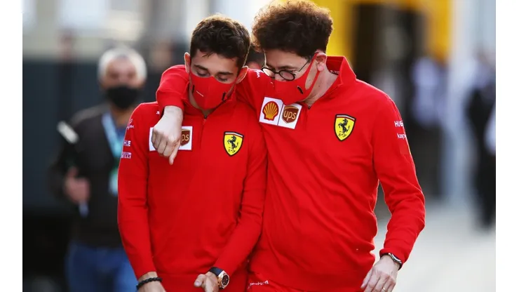 Mark Thompson/Getty Images - Mattia Binotto e Charles Leclerc da Ferrari