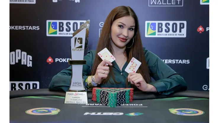 Daria Krashennikova venceu o High Roller do BSOP (Foto: BSOP)