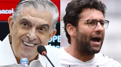 Fotos: Gustavo Oliveira/athletico.com.br/Divulgação - Petraglia e Valentim: presidente saiu em defesa do treinador