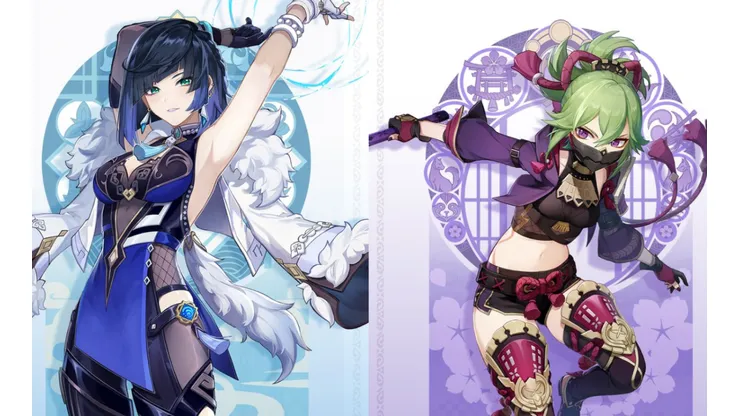 Genshin Impact revela imagens das duas novas personagens Yelan e Kuki Shinobu