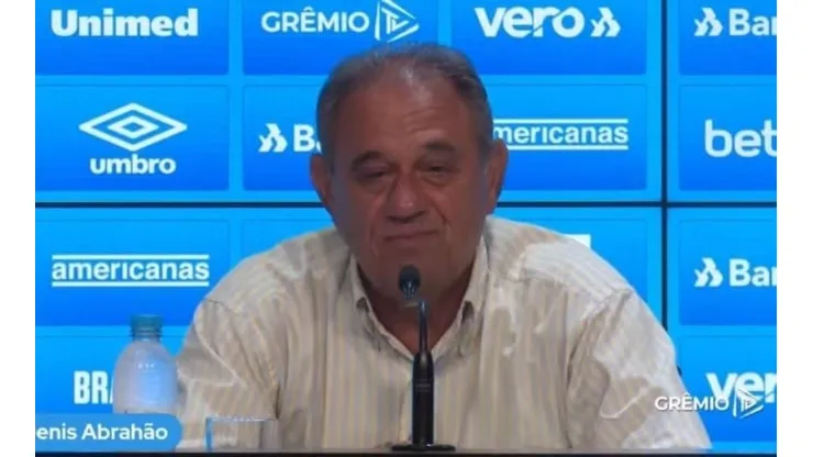 Foto: Reprodução Grêmio TV/YouTube | Denis Abrahão comentou a possibilidade de trazer reforços