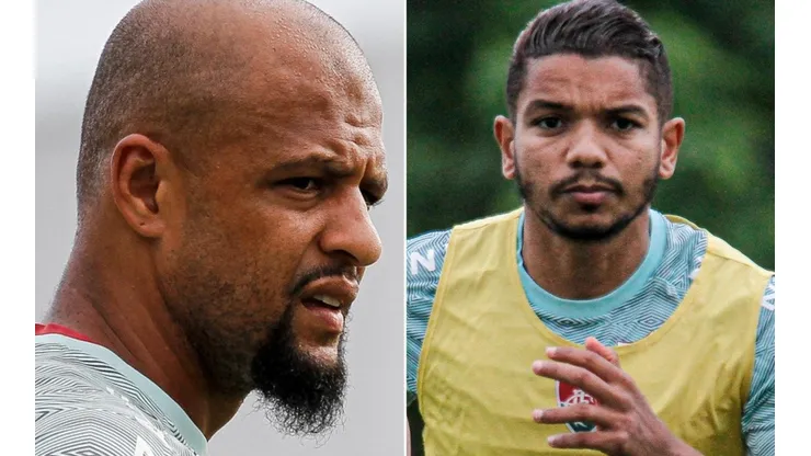 FOTOS: LUCAS MERÇON / FLUMINENSE F.C. / DIVULGAÇÃO - Felipe Melo e David Braz: discursaram no vestiário