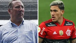 Foto: Montagem de Vitor Silva/BFR e Marcello Zambrana/AGIF - Pedro interessa a vários da Europa, incluindo Crystal Palace de Textor, que também adquiriu 90% do Botafogo