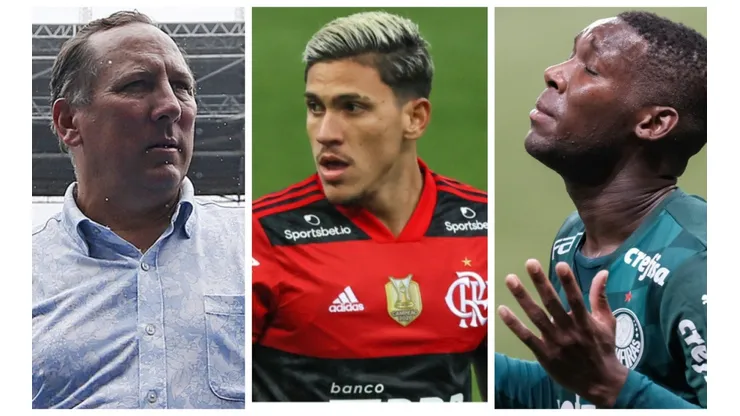 Montagem: fotos de Vitor Silva/BFR e Marcello Zambrana/AGIF - Textor virou manchete no Botafogo nesta 2ª feira com polêmicas envolvendo Pedro e Patrick de Paula