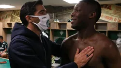 Foto: Cesar Greco/Palmeiras/Divulgação - Abel Ferreira e Patrick de Paula: volante do Palmeiras é alvo do Botafogo