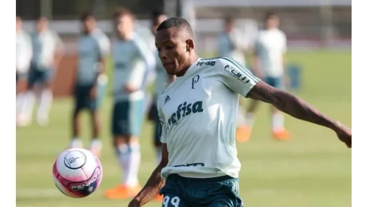 Fernando em ação com a camisa do Palmeiras, antes de ser vendido ao Shakhtar (Foto: César Greco/Palmeiras)