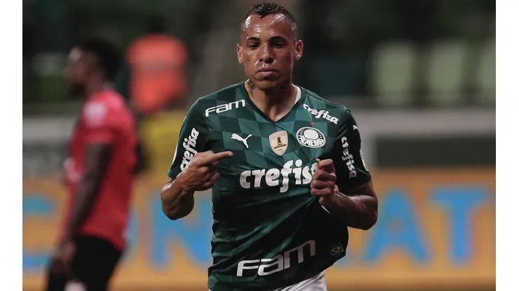 Ettore Chiereguini/AGIF/ Breno Lopes, atacante do Palmeiras.
