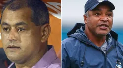 Fotos: Daniel Piris/Getty Images e Lucas Uebel/Grêmio/Divulgação - Arce e Roger: ex-companheiros de Grêmio, dupla conversou nos bastidores