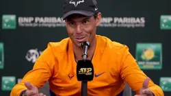 Nadal durante coletiva antes de estrear em Indian Wells