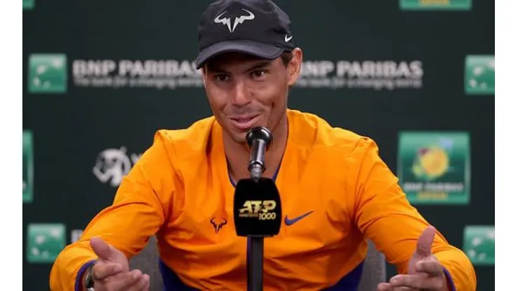 Nadal durante coletiva antes de estrear em Indian Wells