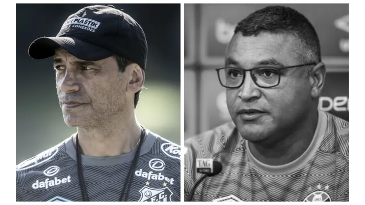 Montagem: fotos de Ivan Storti/SFC e Lucas Uebel/Grêmio - Bustos reprovou Daniel Guedes e Roger pode ganhar novo LD para a temporada