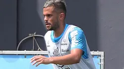 Foto: Pedro Ernesto Guerra Azevedo/Santos FC - Auro concedeu sua primeira coletiva como atleta do Santos
