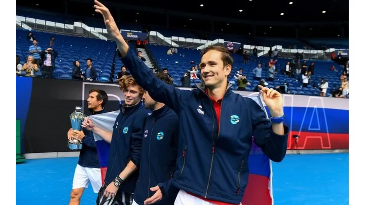 Medvedev, hoje número 1 do mundo, liderou o time russo na conquista da ATP Cup, de 2021
